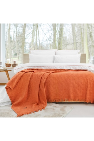 Schafer Home Kylie Yatak Örtüsü Nevresim Seti 7 Parça-kiremit Kiremit