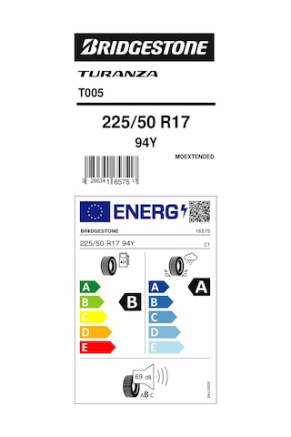 Bridgestone Turanza T005 225/50 R17 94Y Ext Moe Yaz Lastiği 2026