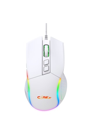 Crossfire V1 12800 Dpi Full Wide Rgb Özel Abs Doku & Kablolu Gaming Mouse - Beyaz Gm-crossfıre-v1-w