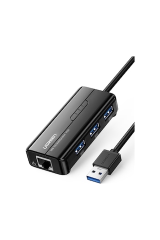 Ugreen Usb 3.0 Gigabit Ethernet Rj45 Dönüştürücü 3 Port Hub Usb Çoklayıcı, 20265