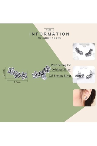 Novahub 925 Ayar Gümüş Papatya Çiçek Küpe, Rose Renk, Kadınlar İçin Klasik Takı, Yıldönümü/hediye/nişan/düğün Rose Gold