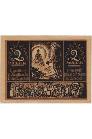 Almanya 2 Mark 1921 Notgeld-witzenhausen Şehri. Çil.