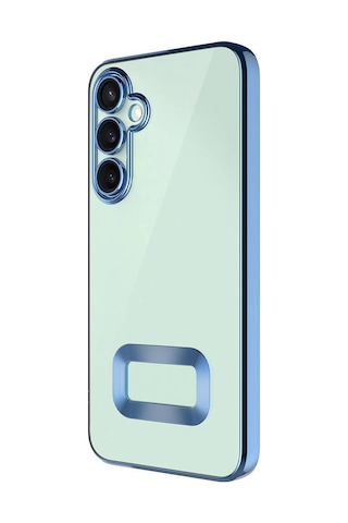 Galaxy Uyumlu A55 Kılıf Kamera Korumalı Logo Gösteren Zore Omega Kapak Derin Mor