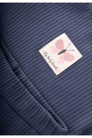 Cigit Etiket Detaylı Mevsimlik Kız Takım 1-10 Yaş Lacivert Lacivert