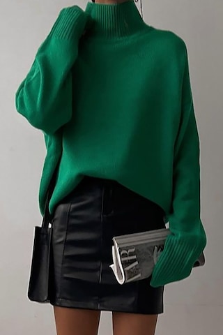 Madmext Mad Girls Yeşil Balıkçı Yaka Kazak Mg1252 - Yeşil
