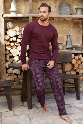 Aydoğan Erkek Civan Patlı Modal Bordo Pijama Takım 3350 Bordo