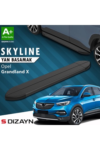 S-dizayn Opel Grandland X Skyline Siyah Yan Basamak 183 Cm 2017-2024 A+ Kalite