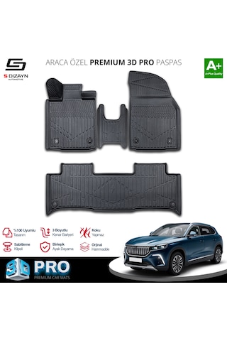 S-dizayn Togg T10x 3d Pro Havuzlu Paspas 2023 Üzeri A+ Kalite