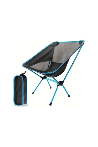 Dashanshop Ergonomik Alüminyum Katlanabilir Kamp Sandalyesi Açık Mavi Hafif Taşınabilir 99 79kg Kapasite Açık Mavi