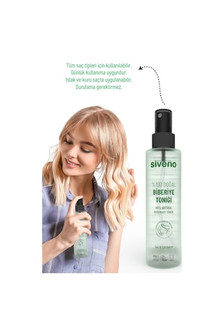 Siveno %100 Doğal Biberiye Suyu Saç Dökülmesi Karşıtı ve Hızlı Saç Uzatma Etkili Saç Toniği 150 ML
