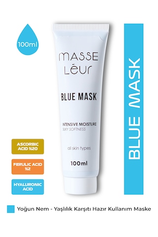Masse Leur Yoğun Nemlendirici ve Yatıştırıcı Blue Mask 100 ML
