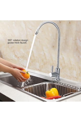 Yaozixa Mutfak Su Arıtıcı Kranı - Çinko Alaşımlı, 360 Döner, Alt Dolap Filtre Sistemlerine Uyumlu, Dayanıklı Tasarım