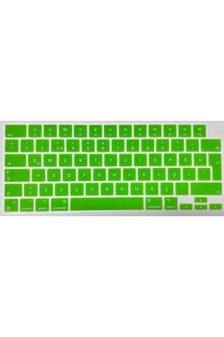 Arabulalaca MacBook Uyumlu Air 15 A2941 M2 Türkçe Klavye Koruyucu Yeşil