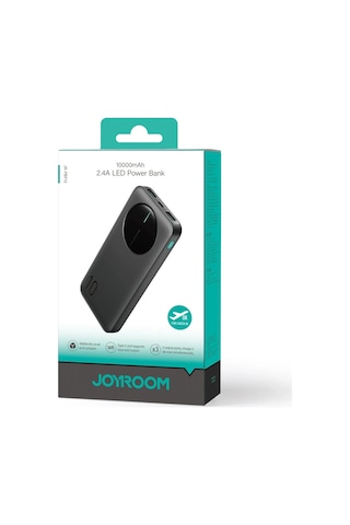 Joyroom Jr-pbf12 10.000 Mah Çok Çıkışlı Led Power Bank Siyah