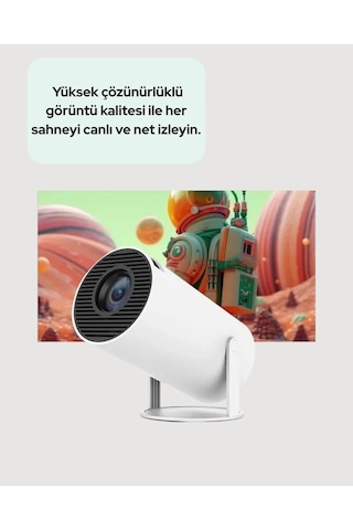 4k Uyumlu 130 İnç Full Hd Projeksiyon Cihazı Ve Kablosuz Aktarım Özelliği