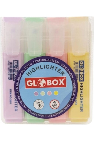 Globox Pastel Fosforlu Kalem 4 Renk Globox Pastel Fosforlu Kalem 4 Renk