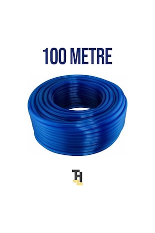 1/2 Silikonlu Dayanıklı Bahçe Hortumu 100 Metre Mavi