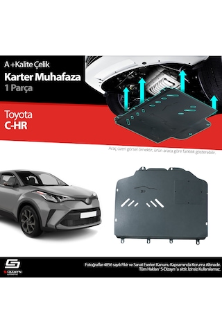S-dizayn Toyota C-hr Çelik Karter Muhafaza 2016-2023 A+ Kalite