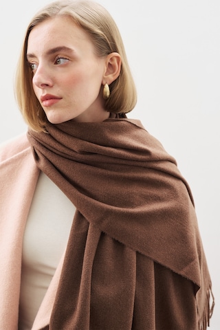 Kaşmir Dokulu Şal Kahverengi Kahverengi