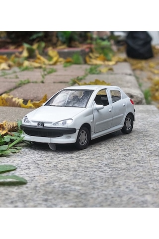 Peugeot 206 Metal Oyuncak Araba Çekbrak 13cm 1:36 Işıksız Çok Renkli