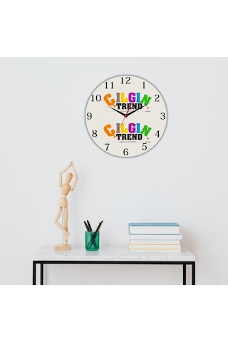 Kişiye Özel Logolu Metal Duvar Saati - 29 Cm Kurumsal Ofis Hediyesi Beyaz