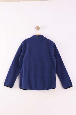 Monox Çocuk Unisex Parmak Geçmeli Polar Ceket Saks