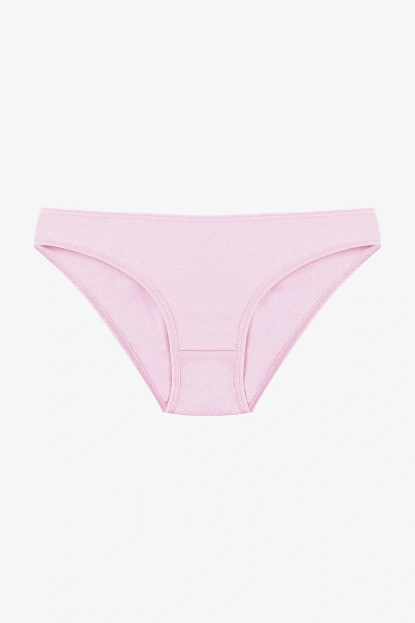 Kadın 3'lü Pamuklu Basic Külot 11040 Ekru - Pembe