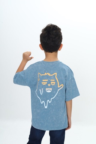 Toontoy Erkek Çocuk Reality Baskılı Tişört Mavi