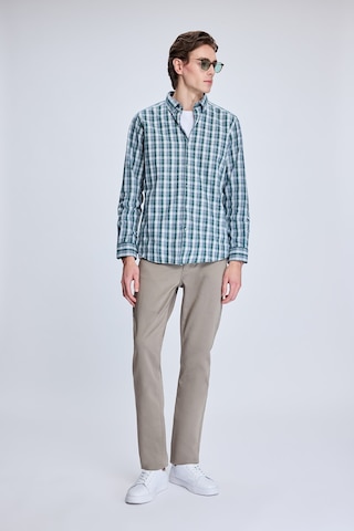 Hatemoğlu Haki Slim Fit Kareli Düğmeli Yaka Uzun Kollu Pamuklu Gömlek 19151010014a 251 1964072 Haki
