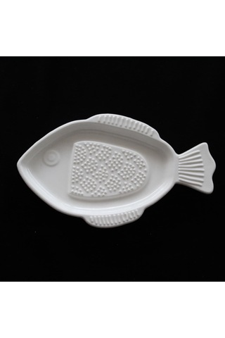 Lüks Porselen Balık Figürlü Bebek Elma Rendesi Meyve Sebze Püre Rendesi Mama Rendesi Beyaz