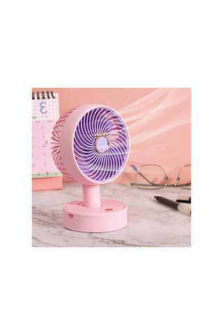 Mini El Fan Masaüstü Yeni Nesil Vantilatör 3 Kademeli Masaüstü Fan Şarjlı Sogutucu