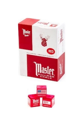 Master 144 Lü Kırmızı Bilardo Tebeşiri