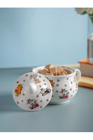 Lefard Porselen Şekerlik "neşe Dolu Arkadaşlar" 500 Ml 171769254 Beyaz