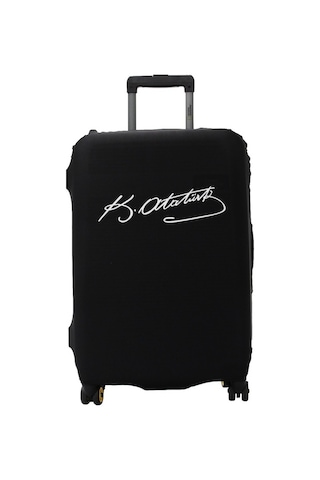 My Saraciye 60 Atatürk Valiz Kılıfı, Bavul Kılıfı - Atatürk Siyah