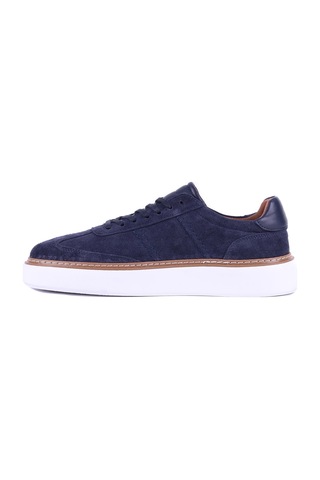 Shoetyle - Hakiki Süet Deri Lacivert Renk Bağcıklı Günlük Erkek Ayakkabı - 250-3001-1592