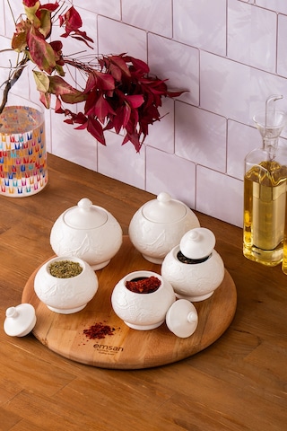 Emsan Grape 5'li Baharat Takımı Beyaz
