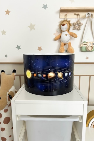 Samanyolu Galaksisi Uzay Desenli Çocuk Sarkıt Avize Mavi