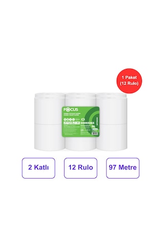 Focus Jumbo Tuvalet Kağıdı 12'li Focus Jumbo Tuvalet Kağıdı 12'li