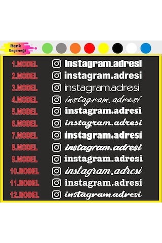 Size Özel Instagram Yazı Oto Sticker