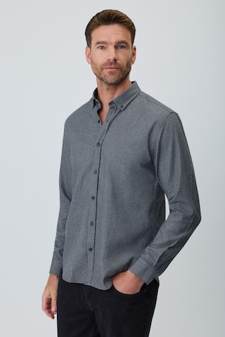 Morven Erkek Siyah Trend Desenli Dynamic Fit Gömlek 26ks004004001 Siyah