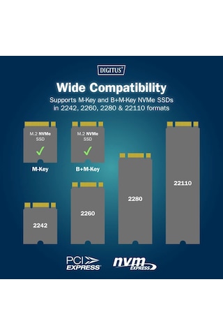 Dıgıtus Nvme Klonlama İstasyonu 2xm.2 Ssd Usb-c 10gbps Sata/nvme Hot-swap