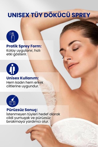 Unisex Tüy Dökücü Sprey 100 Ml