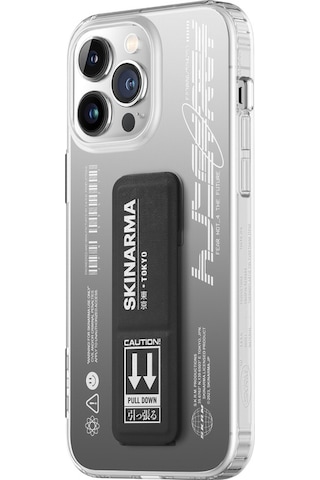 Apple Uyumlu iPhone 14 Pro Max Kılıf Skinarma Standlı Şeffaf Tasarımlı Taihi Kobai Kapak