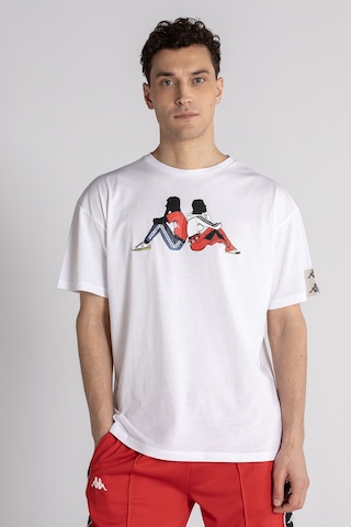 Kappa Erkek T Shirt 381G43W-ALQ BEYAZ Beyaz