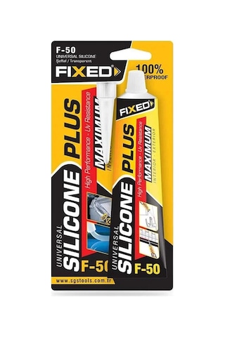 Fıxed F50 Genel Çok Amaçlı 50g, Tüp Silikon Yapıştırıcı Şeffaf Çok Renkli