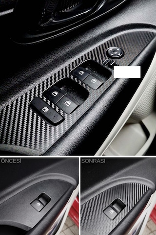 Hyundai Bayon İç Trim Set Mat Karbon Siyah / Ayna Katlama Butonlu