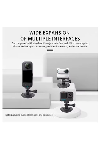 Aksiyon Kamera Yapıs Kanlı Esnek Montaj Aparatı Insta360 X5/x4/ace Pro 2/osmo/ Pocket 3/4 /action 5/ Gopro 13 Siyah