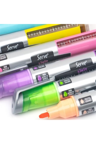 Serve Likit 4'lü İşaretleme Kalemi Pastel Set 5247 Çok Renkli
