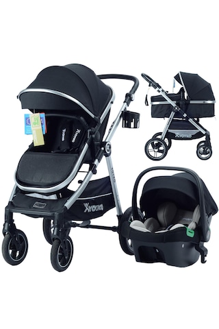 Yoyko Luxury İ-size Travel Sistem Bebek Arabası 3 İn 1 Siyah Silver Tky753 Yoyko Luxury İ-size Travel Sistem Bebek Arabası 3 İn 1 Siyah Silver Tky753