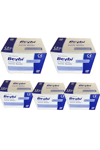 Beybi 21 G X 11/4" Steril Yeşil İğne Ucu 100 Adet 5 Kutu
